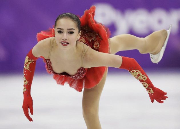 Alina Zagitovová z týmu nezávislých sportovců z Ruska a její olympijské představení.