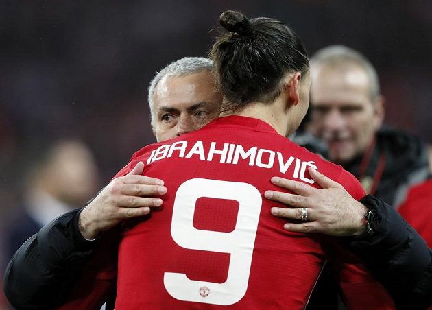 Dva největší strůjci manchesterského úspěchu - Trenér José Mourinho a útočník Zlatan Ibrahimovič.