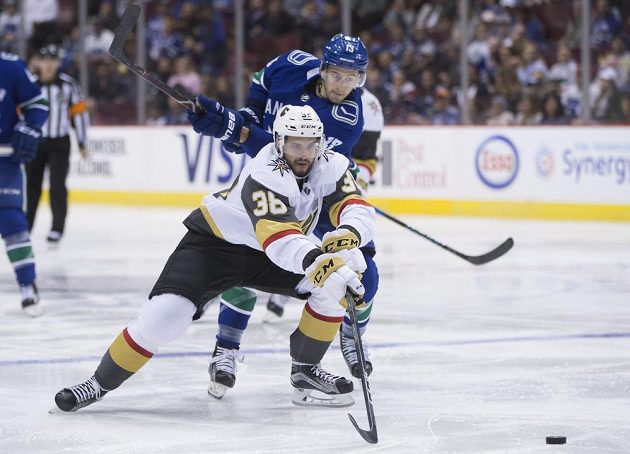 Český útočník Tomáš Hyka byl v dresu Vegas Golden Knights hodně vidět. Do sítě Vancouveru vstřelil hned dvě branky.