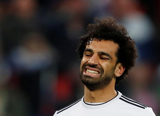 Egyptský kanonýr Mohamed Salah se v utkání MS proti Rusku dlouho tvářil docela nespokojeně, nakonec se dočkal gólu, když proměnil penaltu.