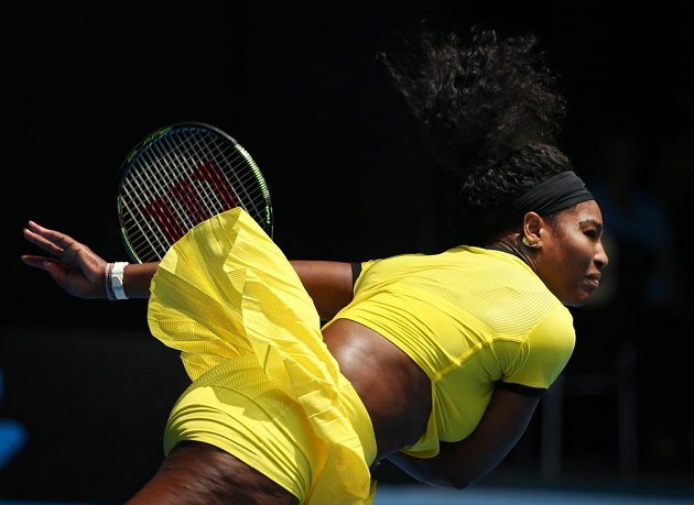 Americká tenistka Serena Williamsová (na snímku) vyřadila ve čtvrtfinále Australian Open Rusku Marii Šarapovovou.