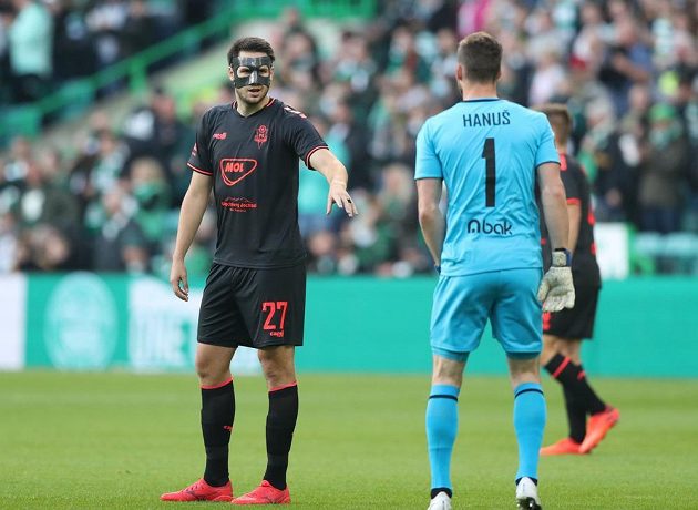 Vojtěch Kubišta z Jablonce a Jan Hanuš z Jablonce v utkání 3. předkola Evropské ligy.