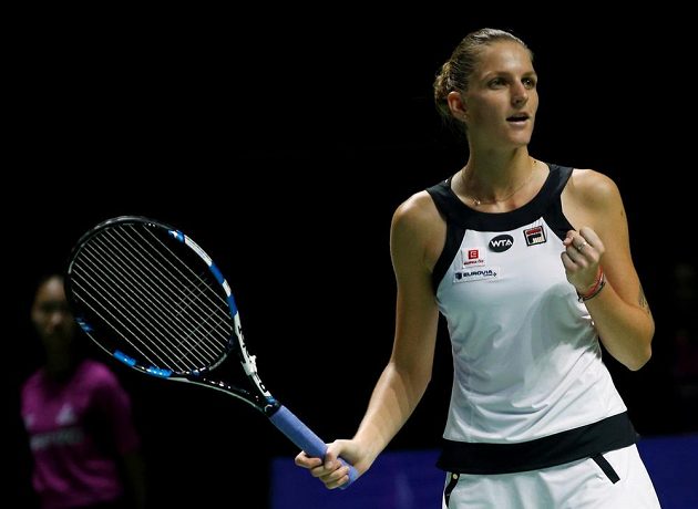 Obrat je dokonán! Karolína Plíšková se raduje z výhry ve svém úvodním duelu na Turnaji mistryň.