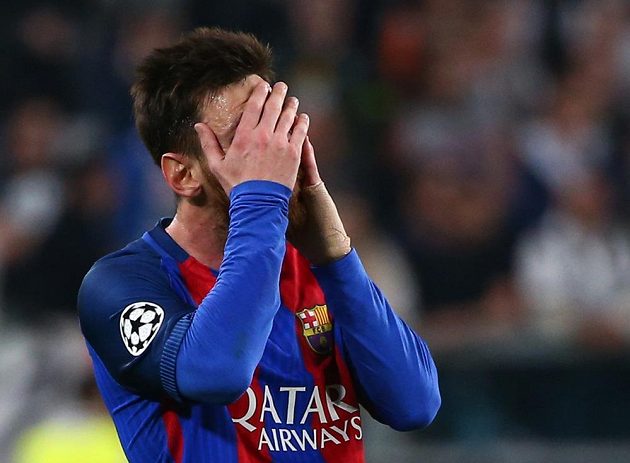 Barcelonský Lionel Messi neskrýval během čtvrtfinále Ligy mistrů na hřišti Juventusu zklamání.