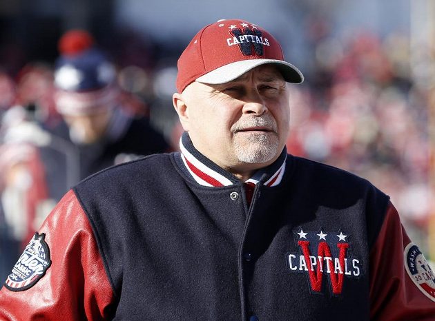 Kouč washingtonských vítězů Winter Classic 2015 Barry Trotz ještě před zápasem.