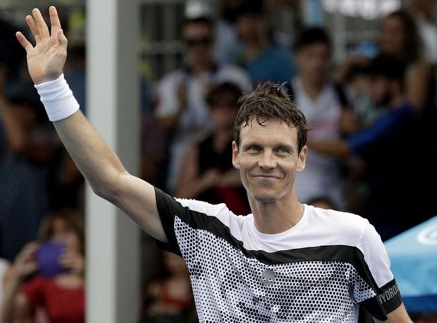 Maximální spokojenost. Český tenista Tomáš Berdych na Australian Open pokračuje v suverénních výkonech.