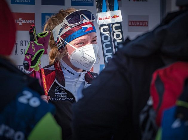 "Pořád tomu ještě moc nevěřím." Markéta Davidová po triumfu ve vytrvalostním závodu.