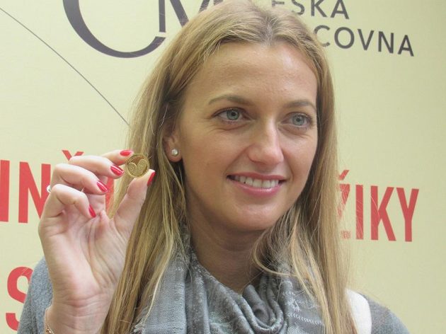 Tenistka Petra Kvitová si v Jablonci nad Nisou vyrazila zlatou minci s vlastní podobiznou.