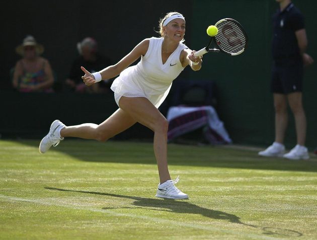 Paráda. Tenistka Petra Kvitová zvládla po zranění předloktí levé ruky vstup do Wimbledonu.