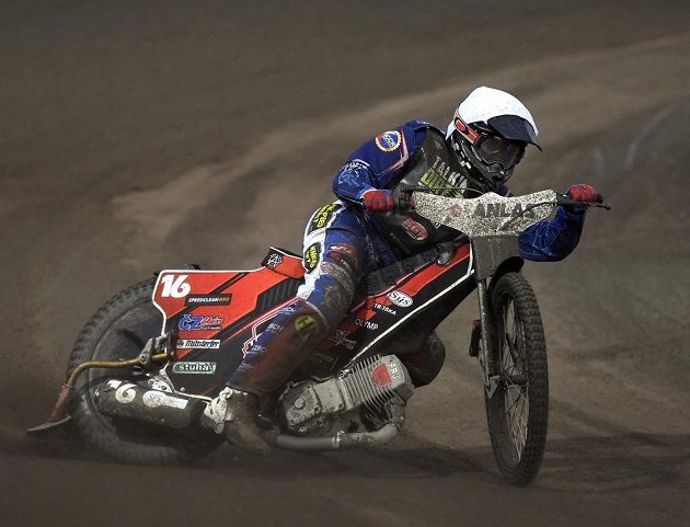 Grand Prix České republiky, závod MS na ploché dráze. V akci je Čech Jan Kvěch.