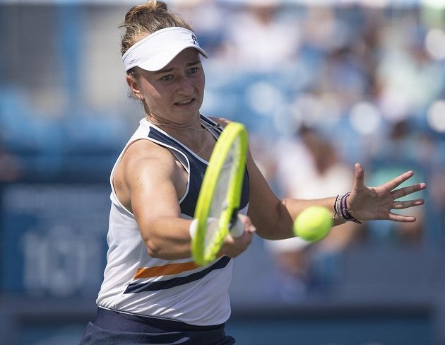 Česká tenistka Barbora Krejčíková na úvod US Open nadělila australské soupeřce kanára.