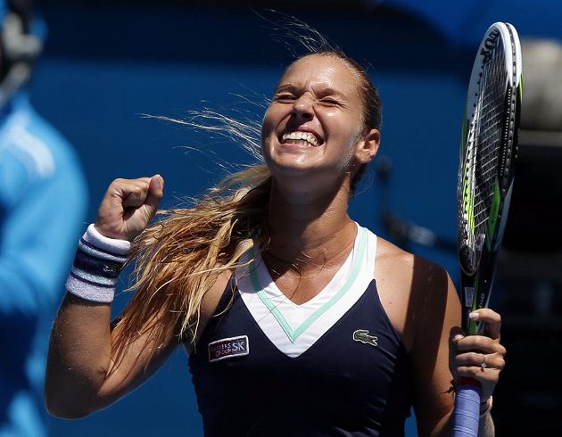 Nadšení ve tváři Dominiky Cibulkové, která si poprvé v kariéře zahraje semifinále grandslamového Australian Open.