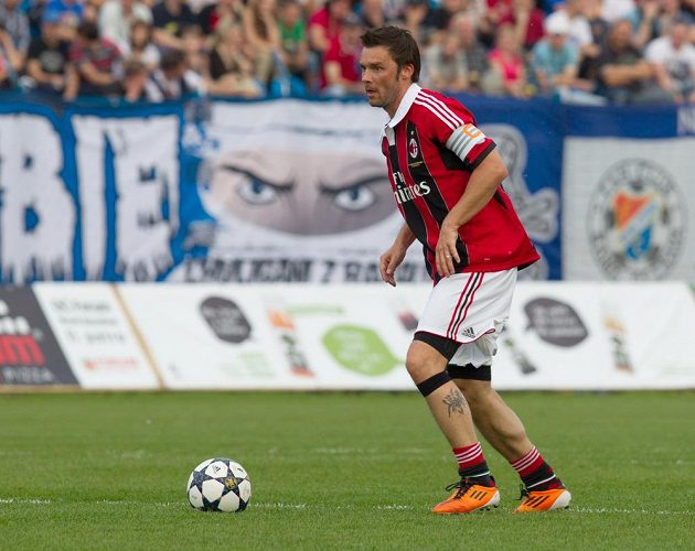 Marek Jankulovski na benefičním zápase, kterým se slavnostně loučil se svou kariérou.