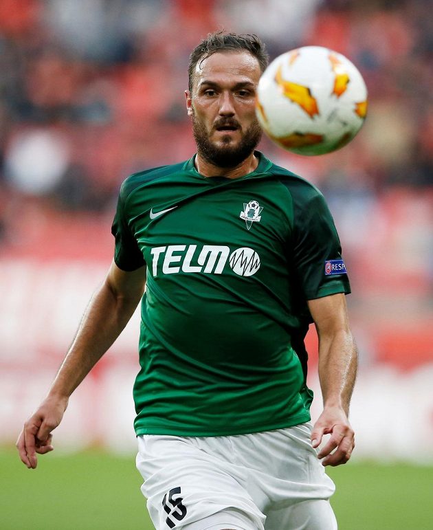 Jablonecký Martin Doležal při utkání v Rennes.