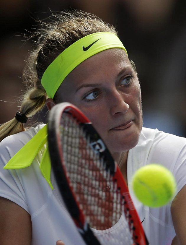 Tenistka Petra Kvitová v utkání 1. kola Australian Open s Nizozemkou Richel Hogenkampovou.
