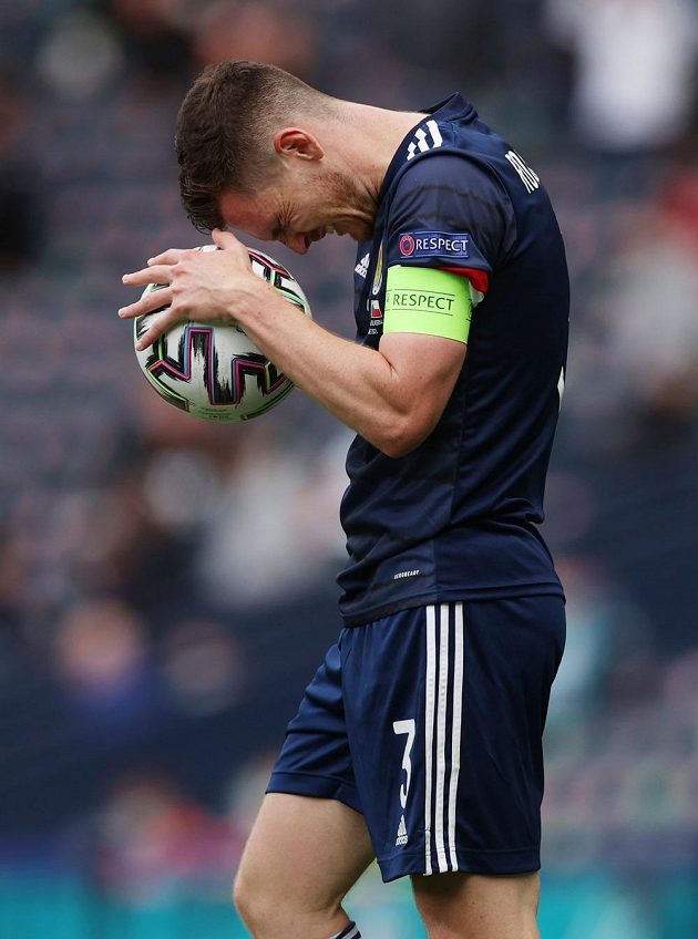 Disappointed Scottish Captain Andrew Robertson ...