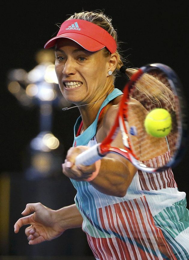 Německá tenistka Angelique Kerberová během ženského finále na letošním Australian Open.