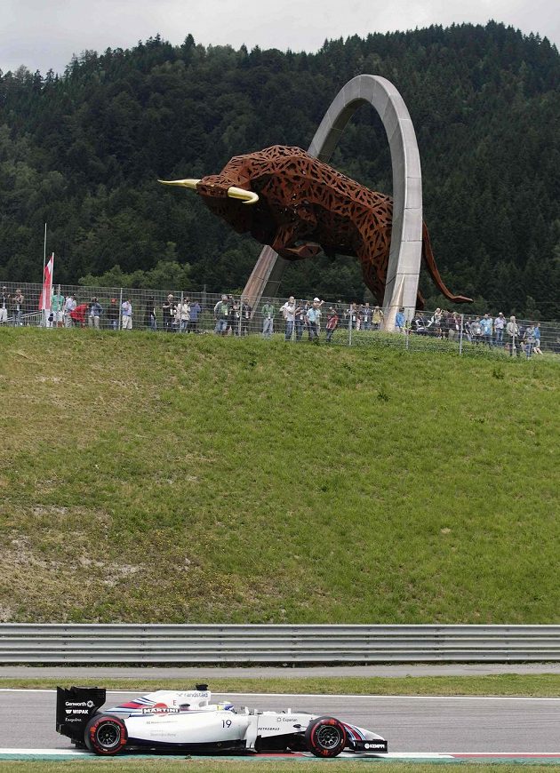 Brazilec Felipe Massa ze stáje Williams během kvalifikace na Velkou cenu Rakouska.