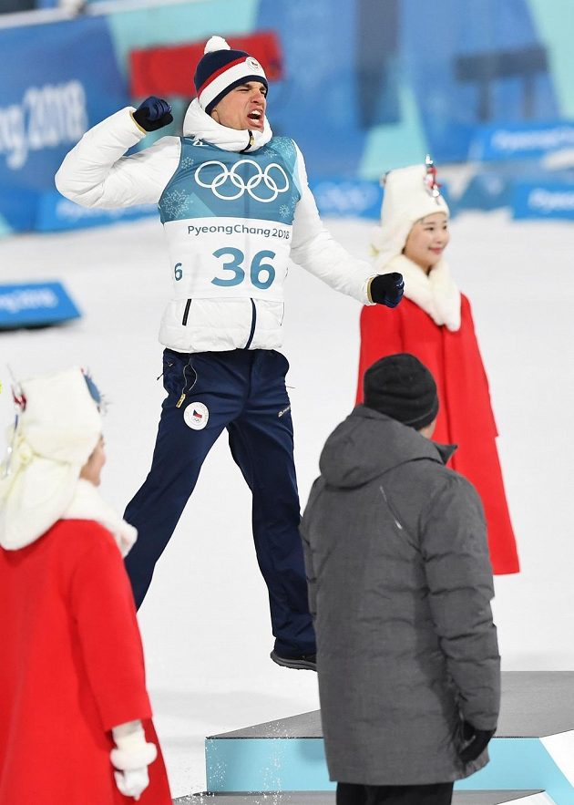 Michal Krčmář vybojoval stříbrnou olympijskou medaili ve sprintu v Jižní Koreji.