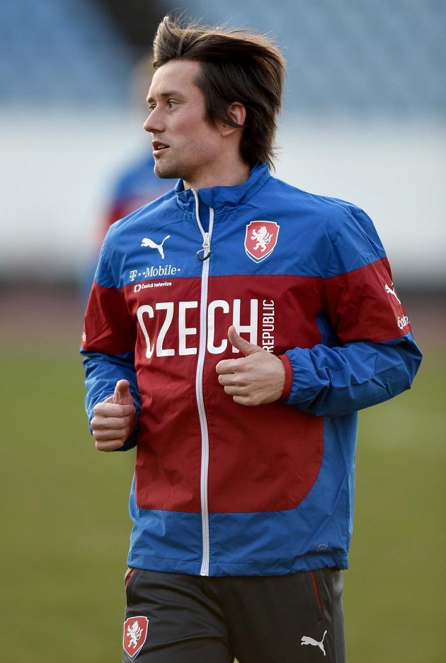 Tomáš Rosický se chystá na Lotyše, dalšího soupeře českého týmu v kvalifikaci ME.