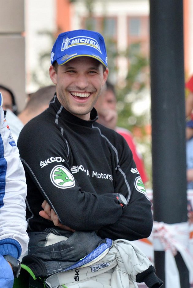Pavel Dresler při Barum rallye 2013.