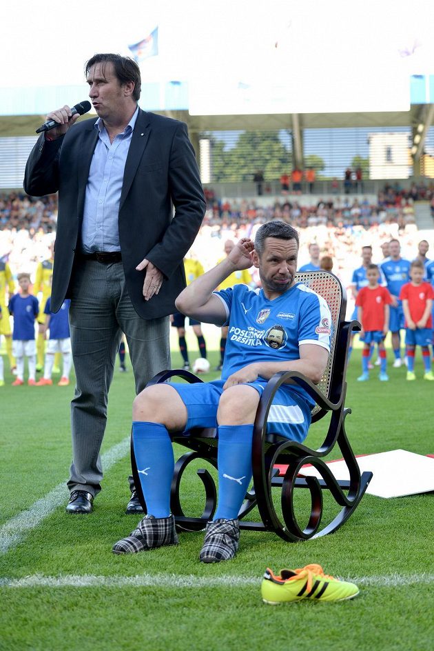 Fotbalový záložník Pavel Horváth během benefičního utkání "Horviho poslední desítka" v plzeňské Doosan Areně.