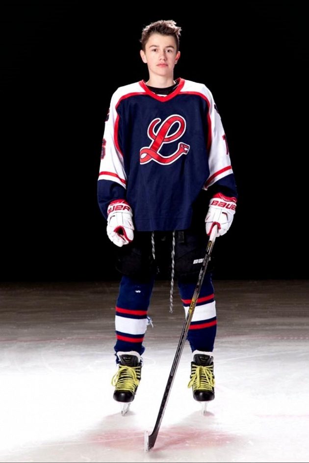 Michal Částek junior v dresu švédského Lidingö Vikings.