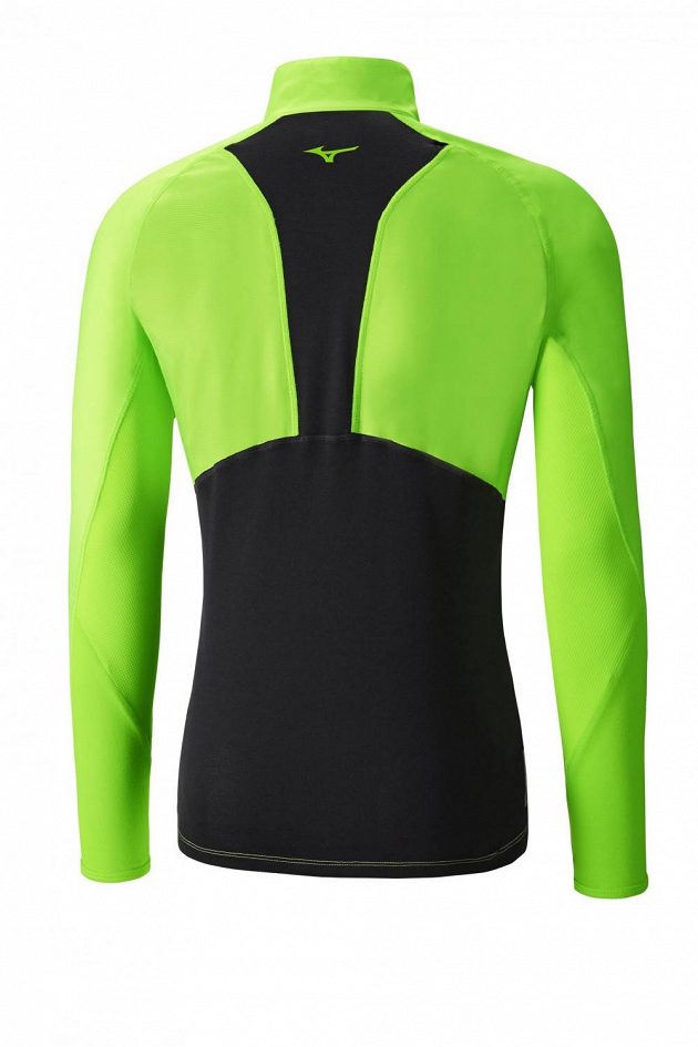 Bunda Mizuno Breath Thermo Premium Windtop: pohled zezadu.