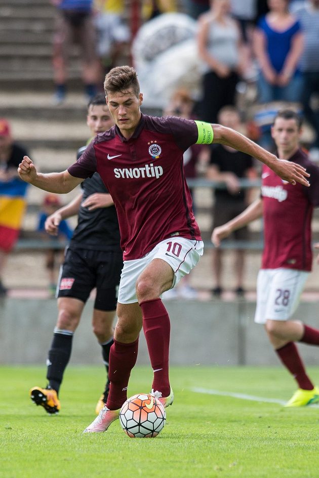 Útočník Patrik Schick zařídil výhru Sparty v přípravě s Českými Budějovicemi.