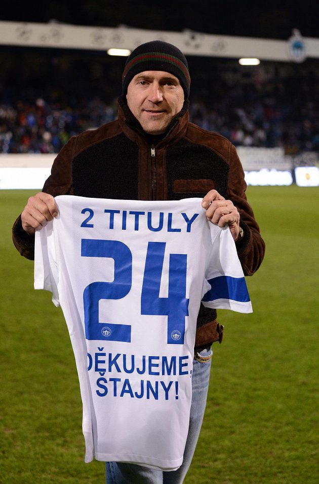 Bývalý hráč Slovanu Liberec Jiří Štajner se oficiálně rozloučil s fanoušky během utkání Evropské ligy s Estorilem.