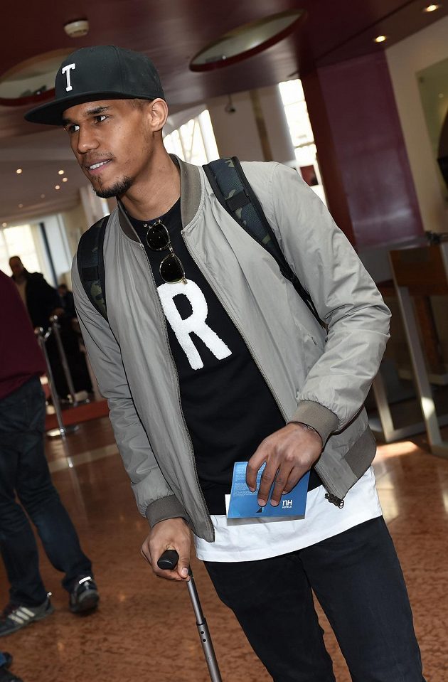 Obránce Theodor Gebre Selassie na srazu české fotbalové reprezentace před kvalifikačním střetnutím s Lotyšskem.