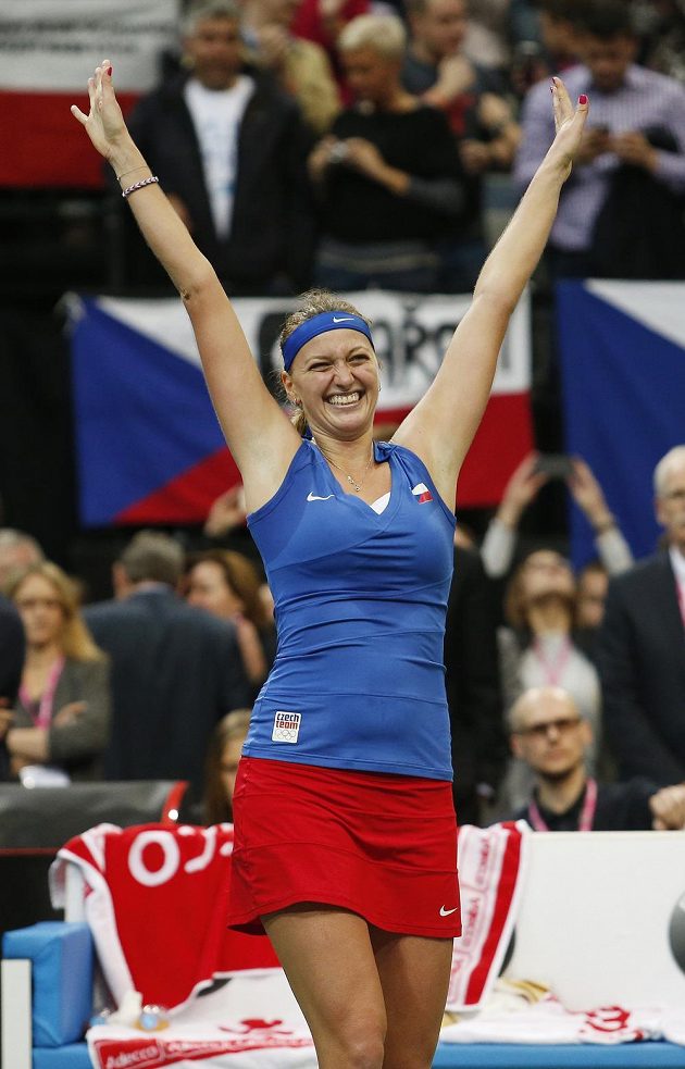 Petra Kvitová to dokázala! Pro ČR získala třetí triumf ve Fed Cupu za poslední čtyři roky.