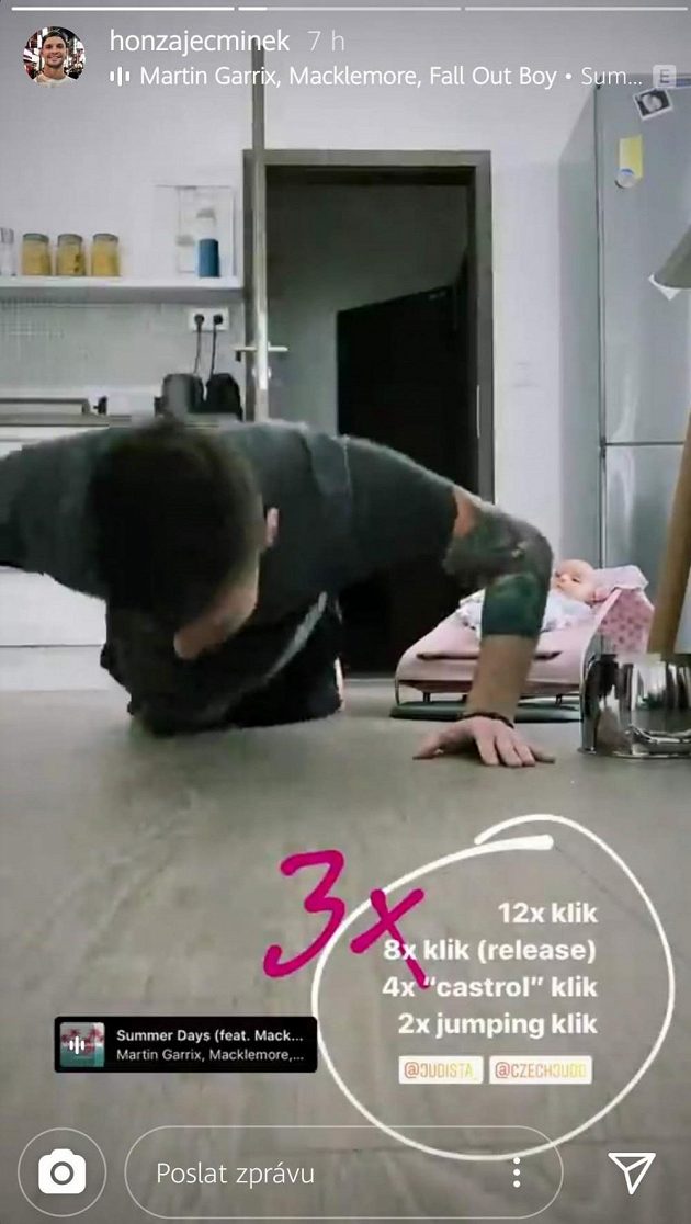 Ječmínka povzbuzovala malá dcera