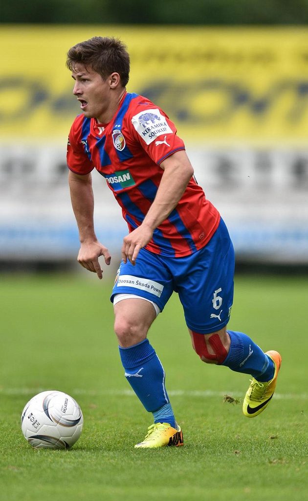 Plzeňský navrátilec Václav Pilař během přípravného utkání s Karabachem Agdam.