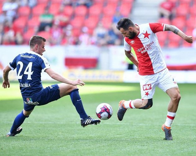 Zleva Jan Juroška ze Slovácka a Danny ze Slavie.