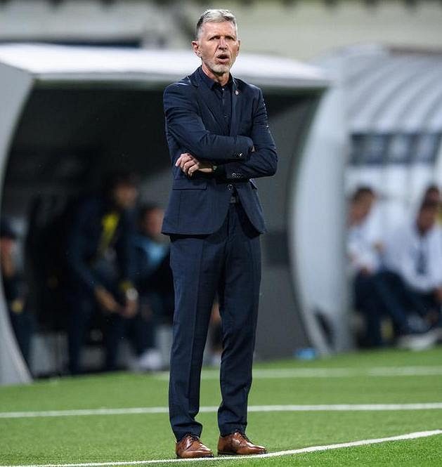 Trenér české reprezentace Jaroslav Šilhavý během přípravného utkání fotbalové reprezentace s Ukrajinou.