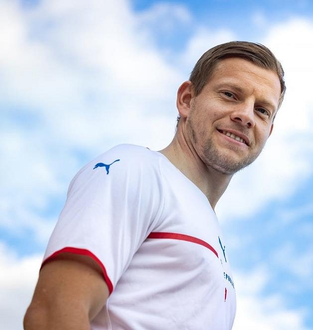 Matěj Vydra v novém dresu reprezentace.