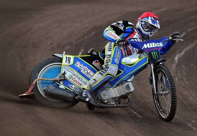 Český závodník Aleš Dryml během Grand Prix v ploché dráze na stadiónu Markéta v Praze.