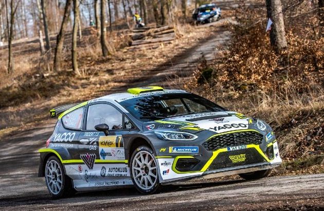 Český pilot Erik Cais bral na Valašské rallye páté místo.