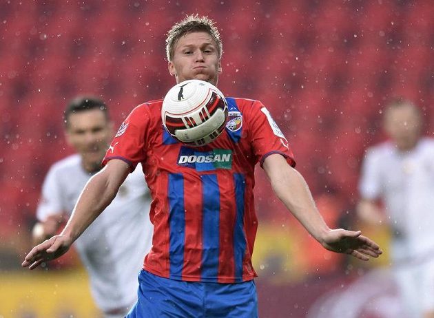 Plzeňský obránce Václav Procházka během finále Poháru České pošty se Spartou.