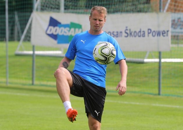 Plzeňský fotbalista David Limberský během letního soustředění.
