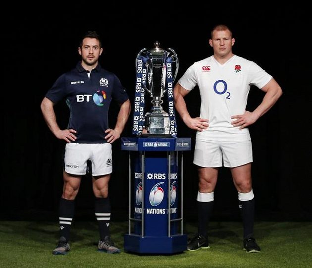 Greig Laidlaw versus Dylan Hartley, aneb Skotsko - Anglie v sobotu na Murrayfield Stadium v Edinburghu.