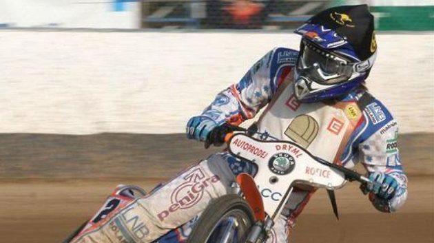 Australan Jason Crump při Zlaté přilbě v Pardubicích.