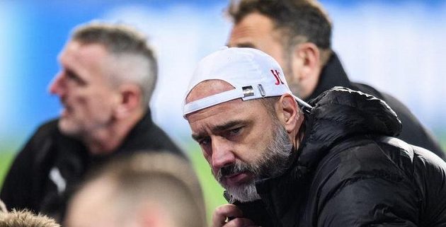 Trenér Slavie Praha Jindřich Trpišovský po utkání základní skupiny Ligy mistrů s Interem Milán.