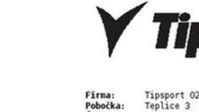 Výherní tiket Výherní tiket