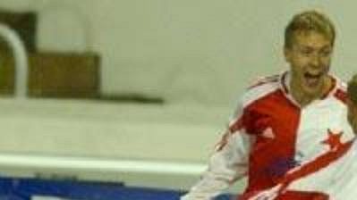Radost fotbalistů Slavie. Radost fotbalistů Slavie.