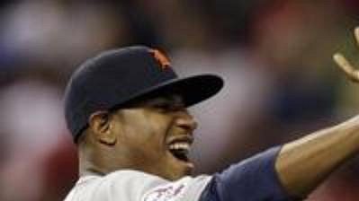 Curtis Granderson (vpravo) a Edwin Jackson se radují z vítězství týmu Americké ligy Curtis Granderson (vpravo) a Edwin Jackson se radují z vítězství týmu Americké ligy