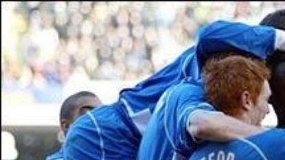 Radost fotbalistů Readingu ze vstřelené branky. Radost fotbalistů Readingu ze vstřelené branky.