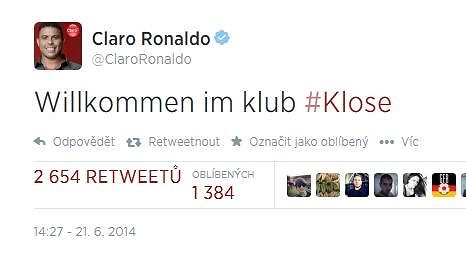 Ronaldův vzkaz pro Kloseho Ronaldův vzkaz pro Kloseho