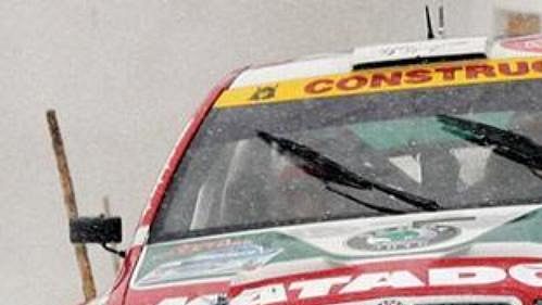 Jan Kopecký za volantem Fabie WRC na zasněžené trati poslední rakouské Jänner rallye Jan Kopecký za volantem Fabie WRC na zasněžené trati poslední rakouské Jänner rallye